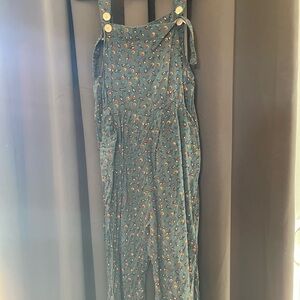 Amazon Teal Floral Jumpsuit